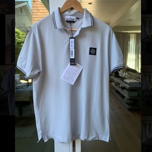 NWT Stone Island Pale Blue Polo Shirt XL